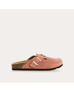 Medina buckled suede Mules