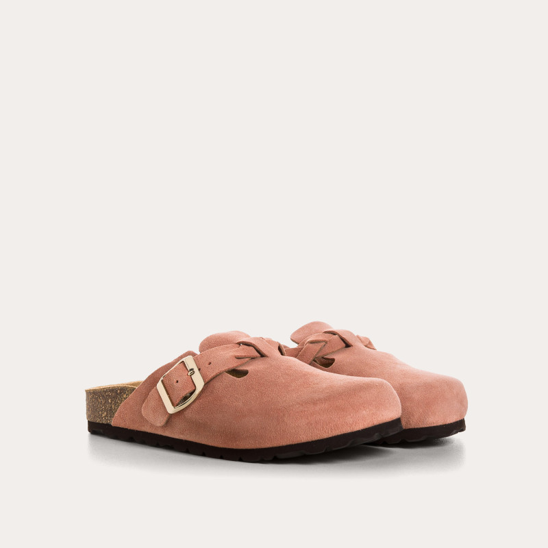 Medina buckled suede Mules
