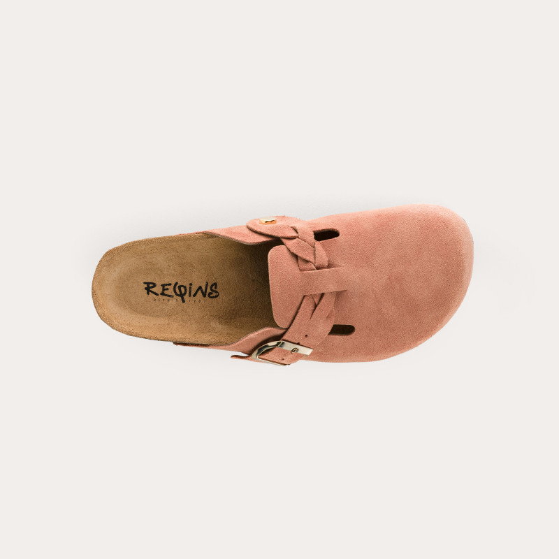 Medina buckled suede Mules