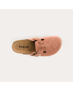 Medina buckled suede Mules