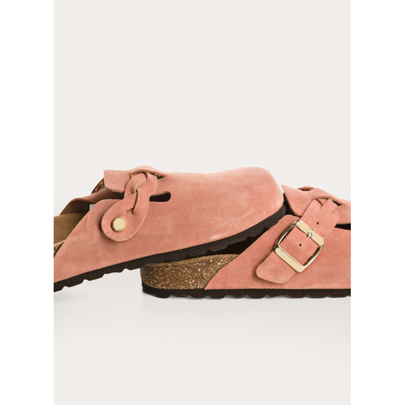 Medina buckled suede Mules