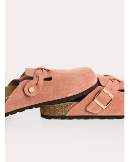 Medina buckled suede Mules