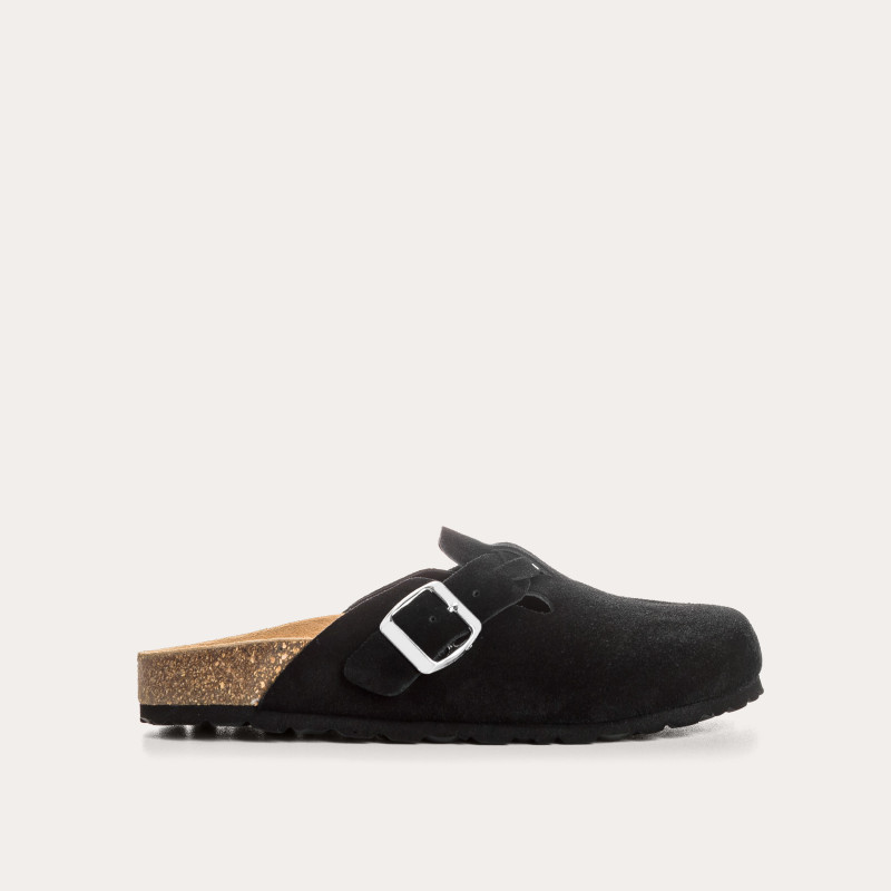 Mules Medina en cuir velours à boucles | Reqins