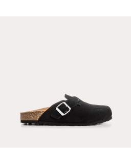 Mules Medina en cuir velours à boucles | Reqins