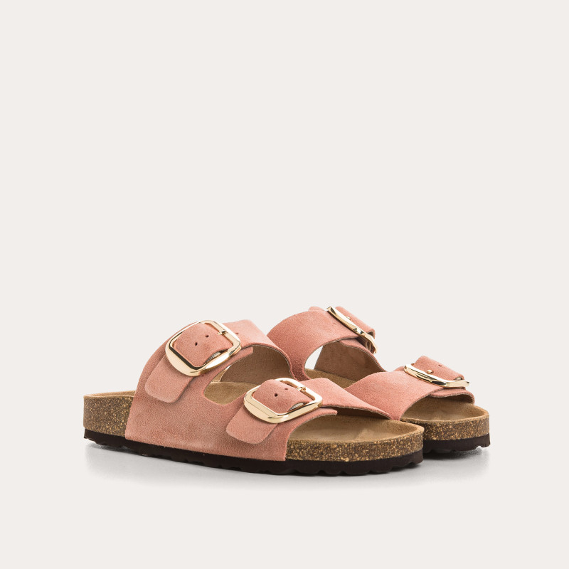Mules Mercure en cuir velours - Confort et style - Reqins