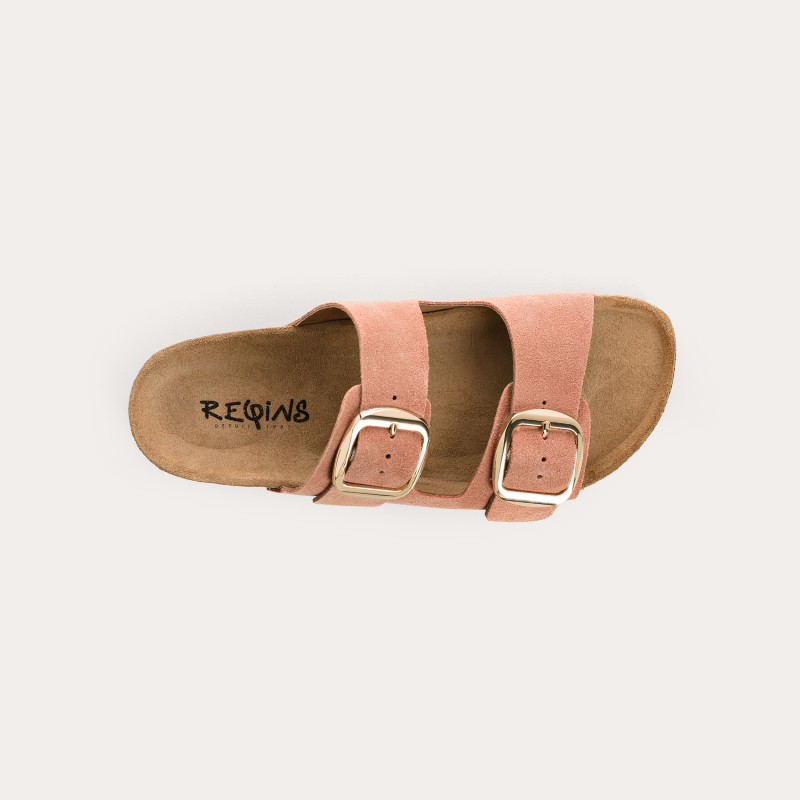 Mules Mercure en cuir velours - Confort et style - Reqins