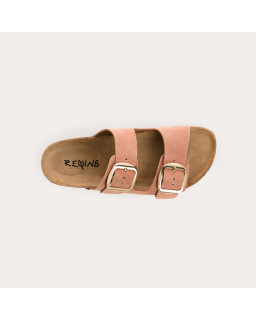 Mules Mercure en cuir velours - Confort et style - Reqins