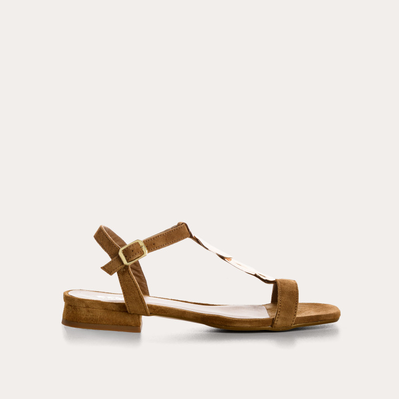 Sandales Capri en cuir velours à brides | Reqins