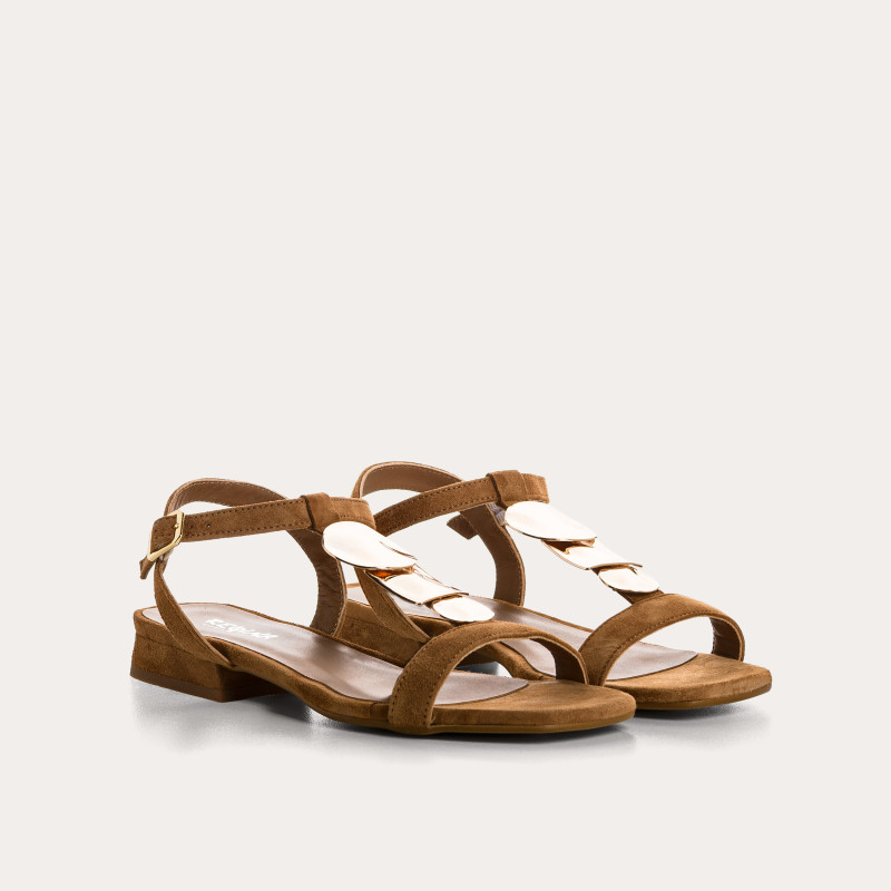 Capri Suede Sandals | Elegant Flat Design | Reqins