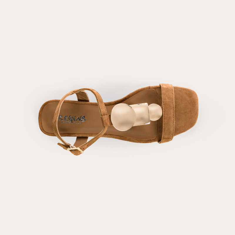 Capri Suede Sandals | Elegant Flat Design | Reqins