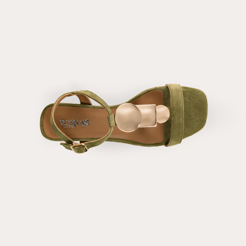 Sandales Capri en cuir velours à brides | Reqins