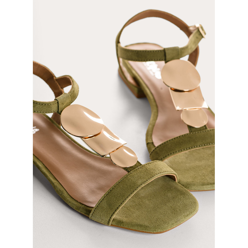 Sandales Capri en cuir velours à brides | Reqins