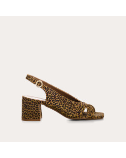 Slingbacks Orea leopard suede sandals