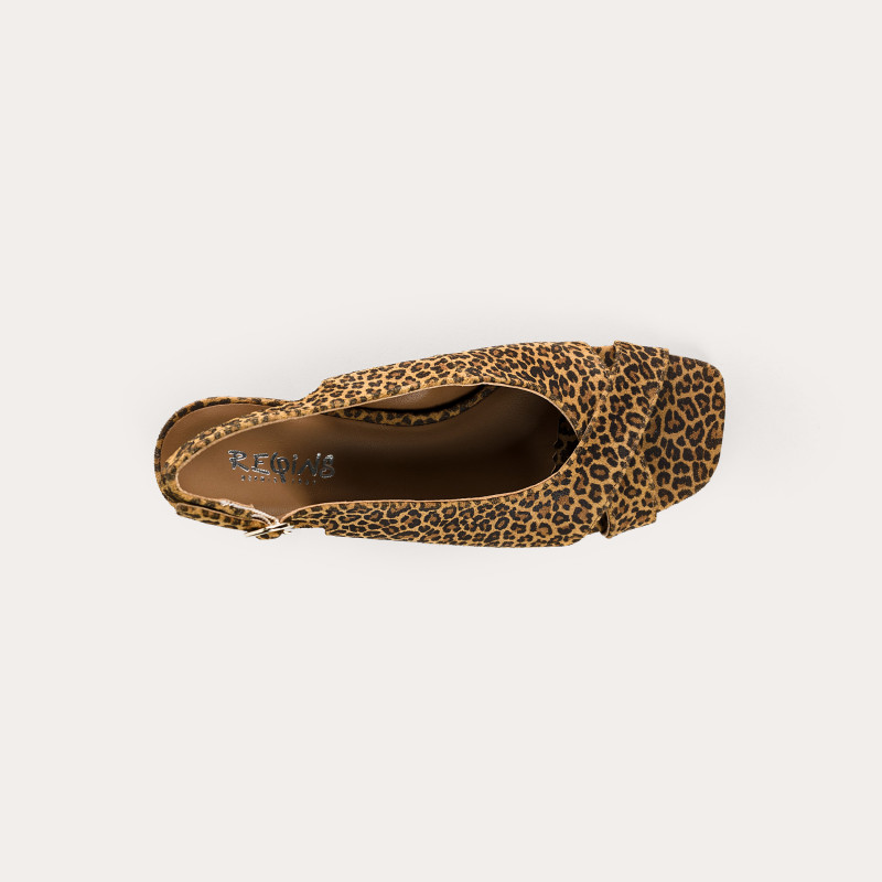 Slingbacks Orea leopard suede sandals