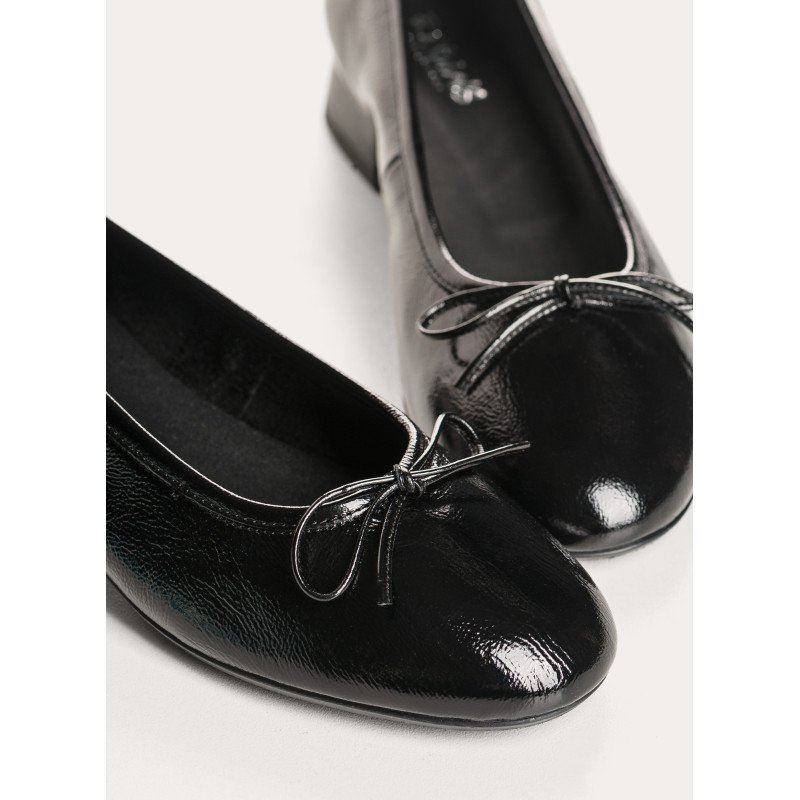 Sofia Naplak Patent Leather Heeled Ballerinas | 2.5 cm Heel | Reqins