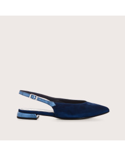 Ballerines slingbacks Vivi en cuir velours et éclat | Reqins