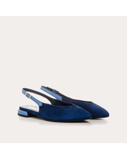 Ballerines slingbacks Vivi en cuir velours et éclat | Reqins