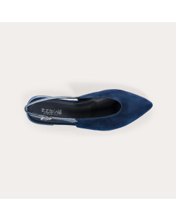 Vivi Suede and Metallics Slingbacks | Elegant Contrast | Reqins
