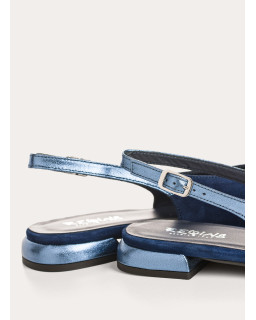 Ballerines slingbacks Vivi en cuir velours et éclat | Reqins