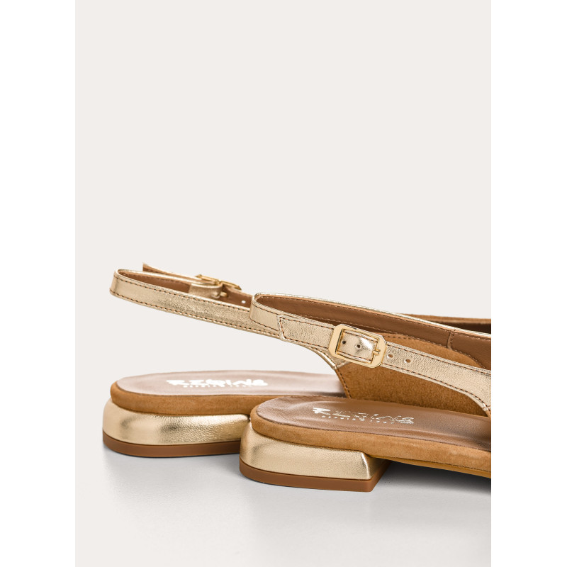 Ballerines slingbacks Vivi en cuir velours et éclat | Reqins