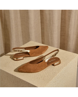 Vivi Suede and Metallics Slingbacks | Elegant Contrast | Reqins