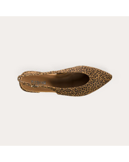 Vivi Mini Leo Suede Slingbacks | Bold Leopard Print | Reqins