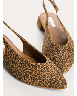 Vivi Mini Leo Suede Slingbacks | Bold Leopard Print | Reqins