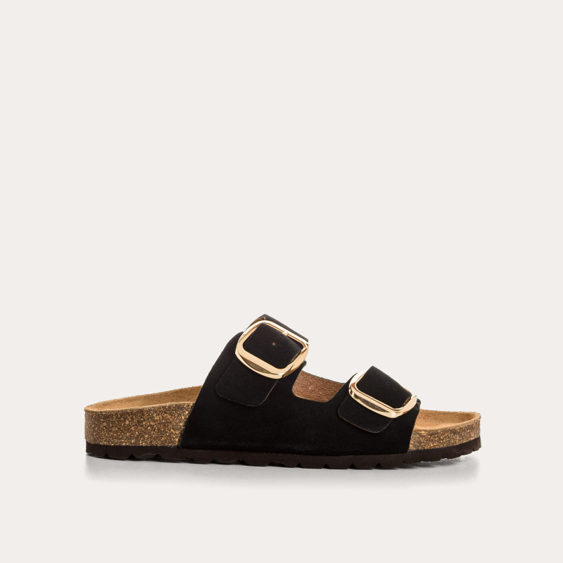 Mules Mercure en cuir velours - Confort et style - Reqins