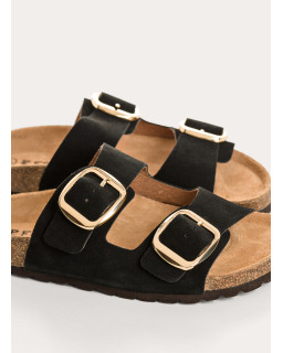Mules Mercure en cuir velours - Confort et style - Reqins