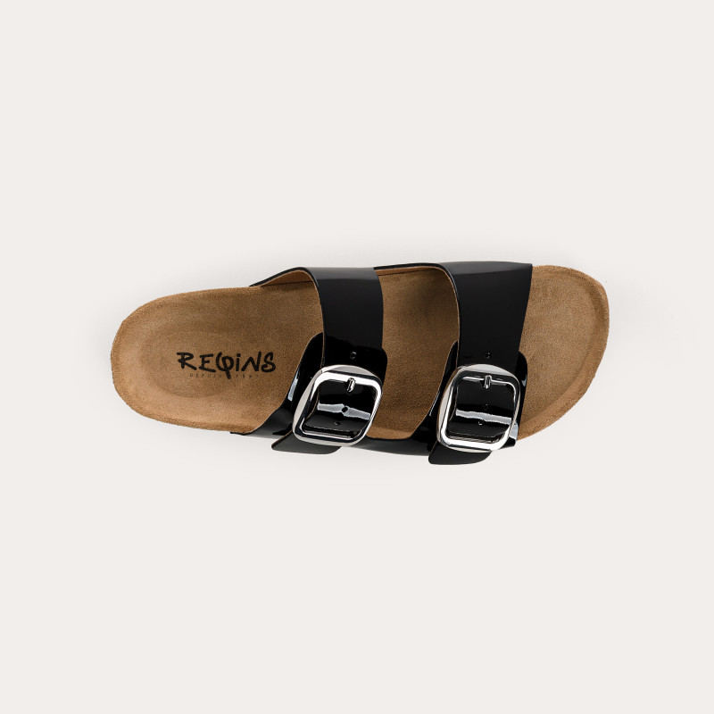 Mercure Varnish mules - Comfort and Brilliance - Reqins