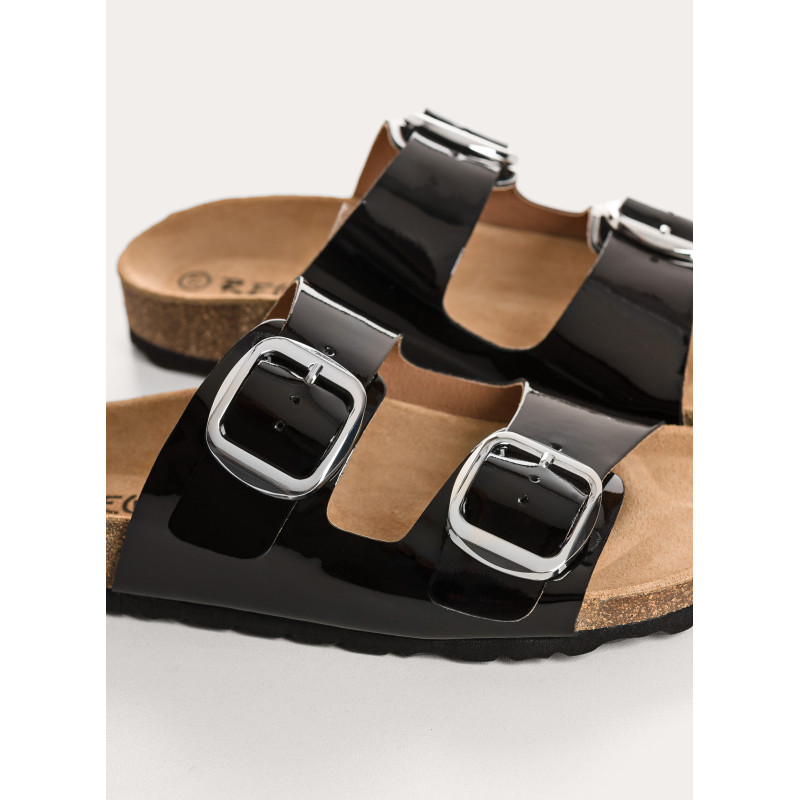 Mercure Varnish mules - Comfort and Brilliance - Reqins