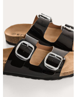 Mercure Varnish mules - Comfort and Brilliance - Reqins