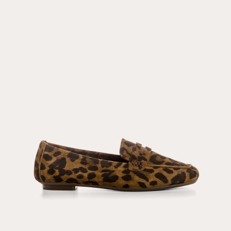 MOCASSINS HEMA CUIR VELOURS SERVAL