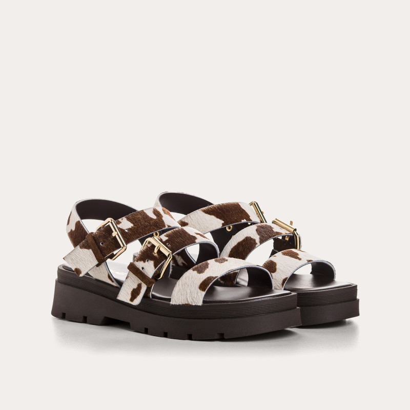 Logan cow sandals
