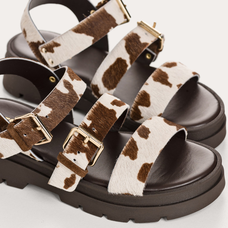 Logan cow sandals