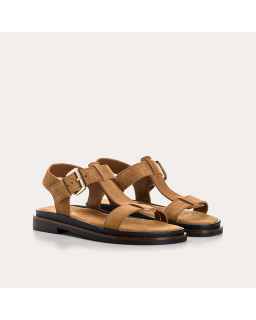 Sandales Laurelia en cuir velours - Silhouette Raffinée | Reqins