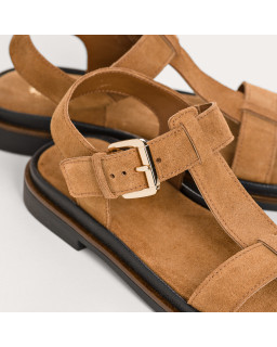 Sandales Laurelia en cuir velours - Silhouette Raffinée | Reqins