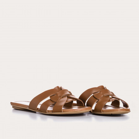 sandale plate blaise cuir | reqins