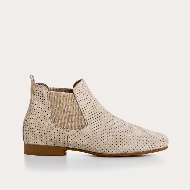 Boots femme beige Outlet