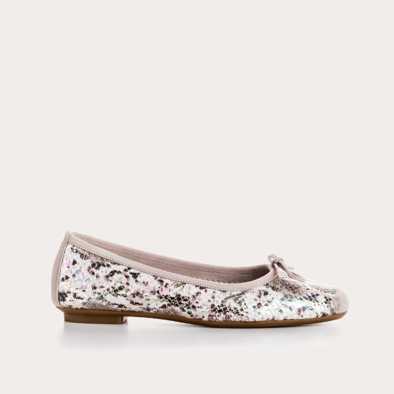 Ballerine python métallisé - HARMONY | Reqins