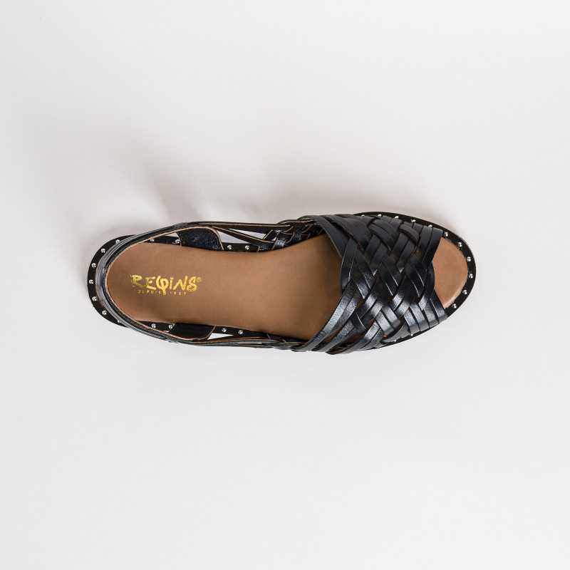 Sandales cuir tressé femme Clearance