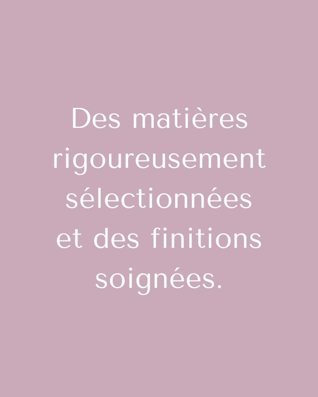 Matières et finitions
